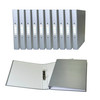 Pack of 20 A4 Grey Paper Over Board Ring Binders by Janrax