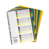 A4 A-Z 20 Part Polypropylene Dividers with Reinforced Index Cover