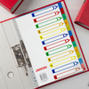 A4 12 Part Polypropylene Dividers with Reinforced Index Cover