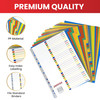 A4 5 Part Polypropylene Dividers with Reinforced Index Cover