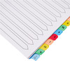 A4 A-Z 20-Part Multi Colour Reinforced Pre-Printed Multi-Punched Index Tabs