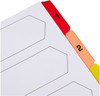 A4 White 1-5 Index Multi-punched Reinforced Board Multi-Colour Numbered Tabs