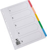 A4 White 5-Part Multi-punched Reinforced Board Multi-Colour Blank Tabs Index