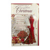 Pretty Dress Design Female Open Christmas Card