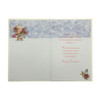Great Grandma Teddy and Festive Flowers Christmas Card
