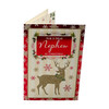 For a Dear Nephew Golden Reindeer Festive Design Christmas Card