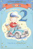 Today You're 2 Little Boy Toy Car Theme Son Candy Club Birthday Card
