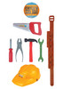 7 Pieces Children's Toy Tool Belt And Hat Set