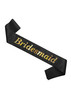 Bridesmaid Hen Party Sash Black with Holographic Text