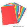 A4 12 Part Coloured Card Index Filing Dividers 