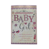 Pink Pastel Blessing Verse Baby Girl Christening Card
