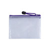 Pack of 12 A6 Purple PVC Mesh Zip Bags