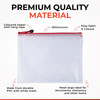 Pack of 12 A6 Red PVC Mesh Zip Bags