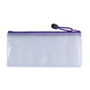 Pack of 12 DL Purple PVC Mesh Zip Bags