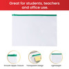 Pack of 12 A6 Clear Zippy Bags with White Zip