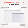 Pack of 12 A6 Clear Zippy Bags with Black Zip