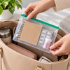 Pack of 12 A6 Clear Zippy Bags with Grey Zip