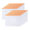 Pack of 12 A6 Clear Zippy Bags with Orange Zip