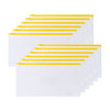 Pack of 12 DL Clear Zippy Bags with Yellow Zip
