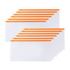 Pack of 12 DL Clear Zippy Bags with Orange Zip