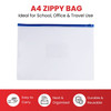 Pack of 12 A4 Clear Zippy Bags with Red Zip
