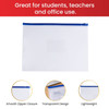 Pack of 12 A4 Clear Zippy Bags with Orange Zip