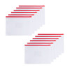 Pack of 12 A4+ Foolscap Clear Zippy Bags with Red Zip