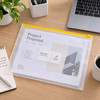 Pack of 12 A4+ Foolscap Clear Zippy Bags with Black Zip