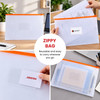 Pack of 12 A3 Clear Zippy Bags with Purple Zip