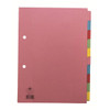 Concord Divider 10-Part A5 160gsm Pastel Colours 72199