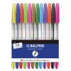 Pack of 12 Multicoloured Ballpoint Pens