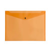 Pack of 12 Janrax A3 Orange Document Wallets - Button Stud Folder