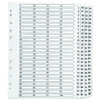 1-100 A4 White Multi-Punched Reinforced Board Clear Tab Index 