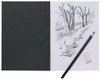 A5 40 Pages 140gsm White Cartridge Paper Black Card Cover Sketch Book