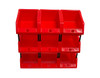 Stackable Red Storage Pick Bin with Riser Stands 170x118x75mm
