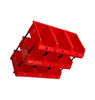 Stackable Red Storage Pick Bin with Riser Stands 170x118x75mm