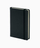 160pages 90gsm Executive Soft Feel Pocket Black Notebook Ruled with Marker Ribbon 143x90mm