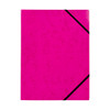 A4 Pink Card 3 Flap Folder With Elastic Closure