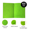 A4 Green Card 3 Flap Folder With Elastic Closure