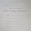Pack of 6 50th Birthday Party Invites Sparkling Champagne Design