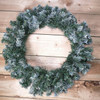 24" PVC Christmas Wreath With 160 Tips & Snow Effect