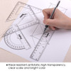 4 Piece Ruler Set - Ruler Square Protractor