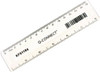 Pack of 10 Acrylic Shatter Resistant Clear Rulers 15cm 