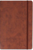 A5 160Pages Executive Soft Feel Tan Ruled Notebook with Marker Ribbon