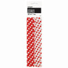 Pack of 10 Ruby Red Dots Paper Straws