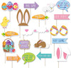 Pack of 20 Pieces Easter Hunt Props with Sticks