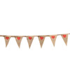 Hessian Red Hearts Bunting 2m with 14 Pennants