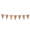 Plain With White String Hessian Bunting 3m with 14 Pennants