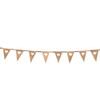 Hessian White Hearts Bunting 3m with 14 Pennants