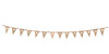 Hessian White Hearts Bunting 3m with 14 Pennants